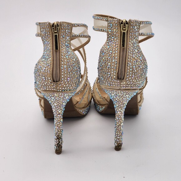 Thalia Sodi Ceara Rhinestone Peep Toe Pumps Size 7 - Picture 5 of 14